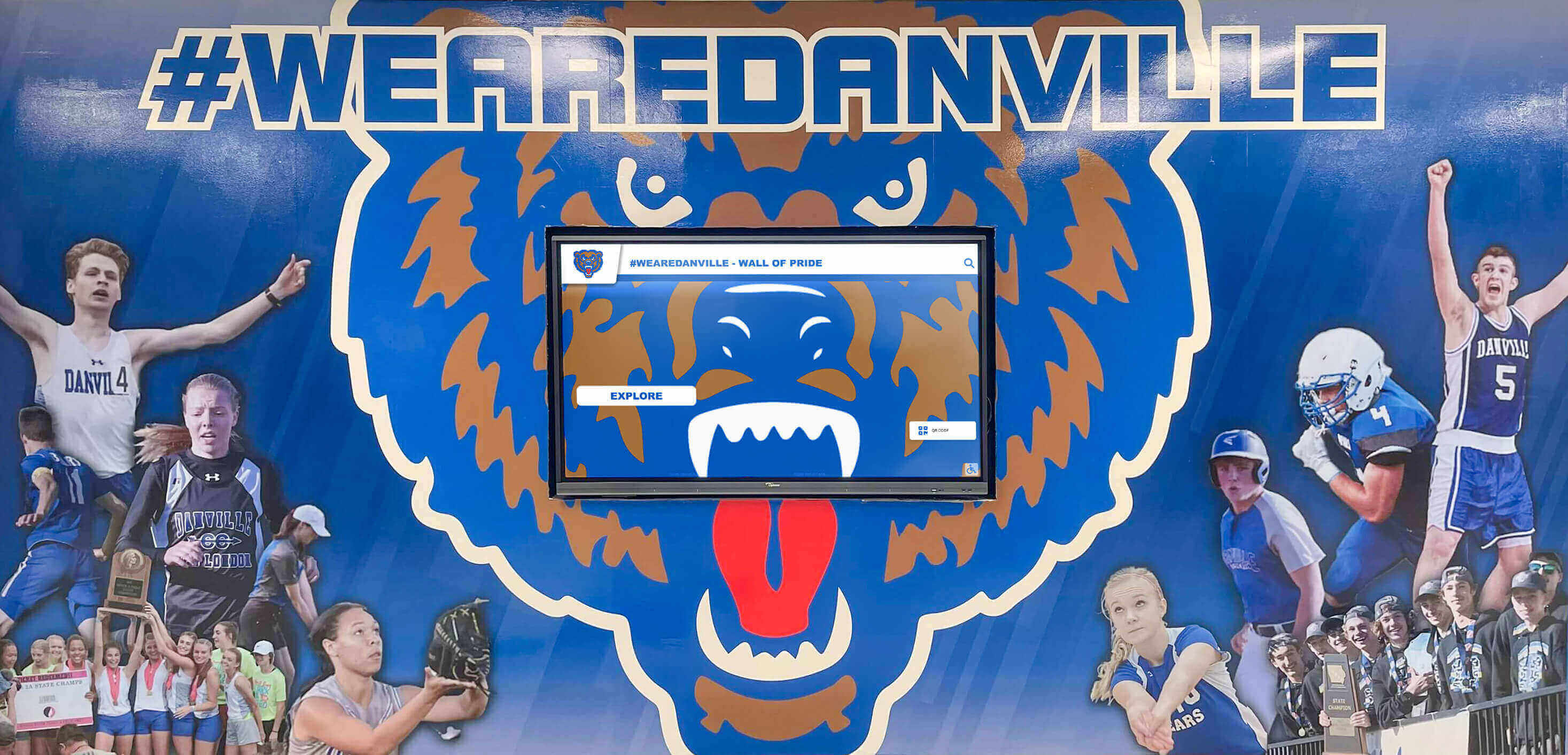 School athletic mural