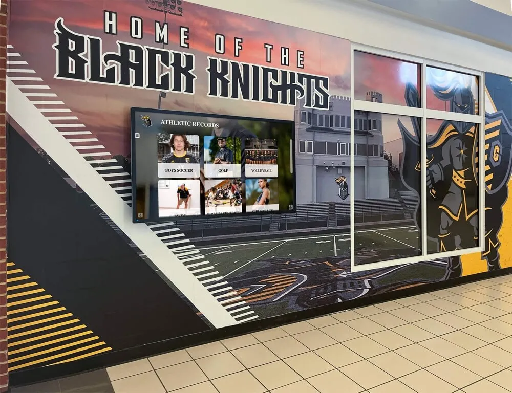 School entrance display